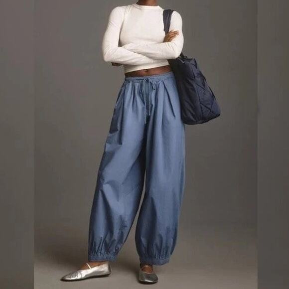 Anthropologie Pants - Anthropologie The Mossa Parachute Y2K Trousers Cotton Pants Blue XS A003252